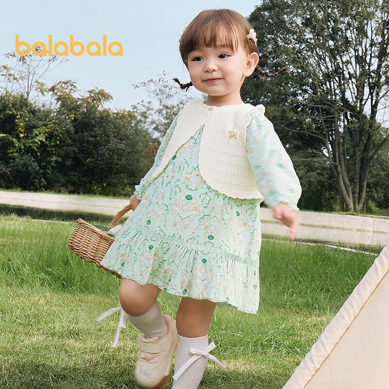 

Balabala Baby Girl s Artistic Floral Dress Set 100