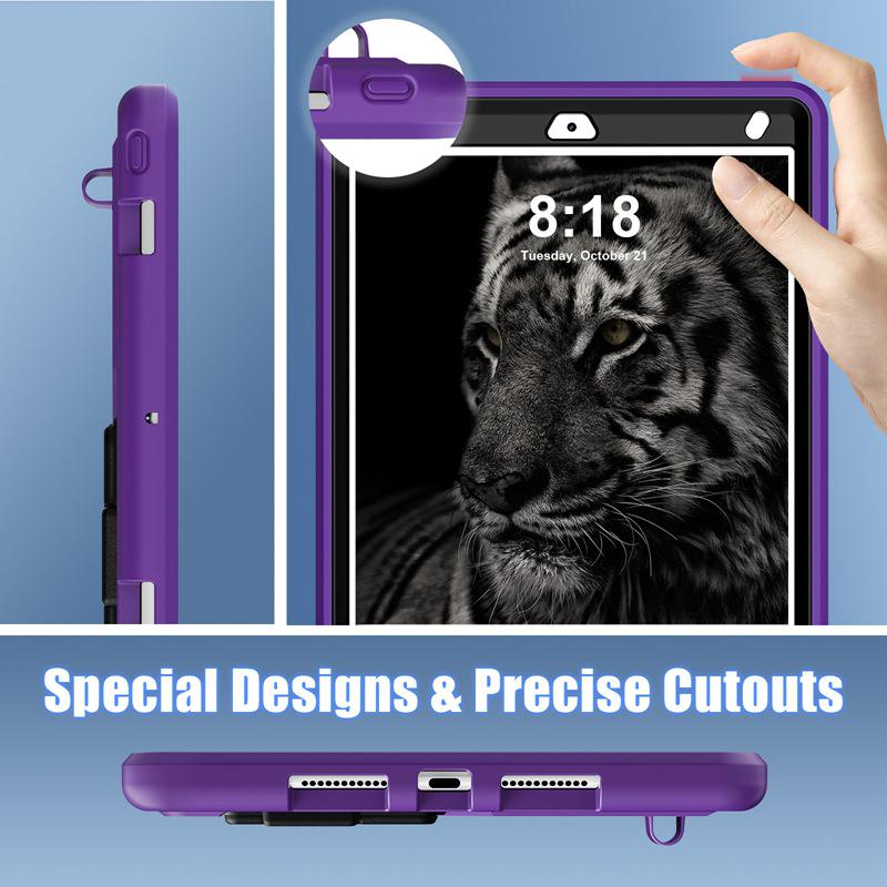 Black Panther iPad 10.2" Kids' Protective Case with Anti-Fall Silicone & PC Stand