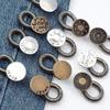 Adjustable Jeans Waist Extender Button for Wide Waistbands: No-Sew Metal Buckle, Small to Large Fit.
