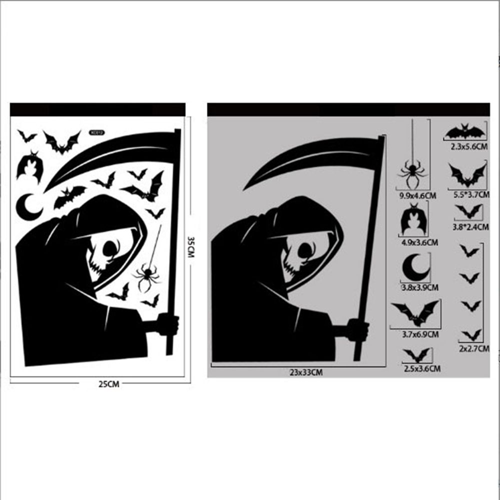 Self-Adhesive Wallpaper Giant Ghost Window Sticker Glass Sticker Party Decor Halloween Decor