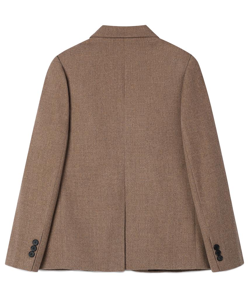 Prairie Wool Relaxed Fit Blazer (Beige)