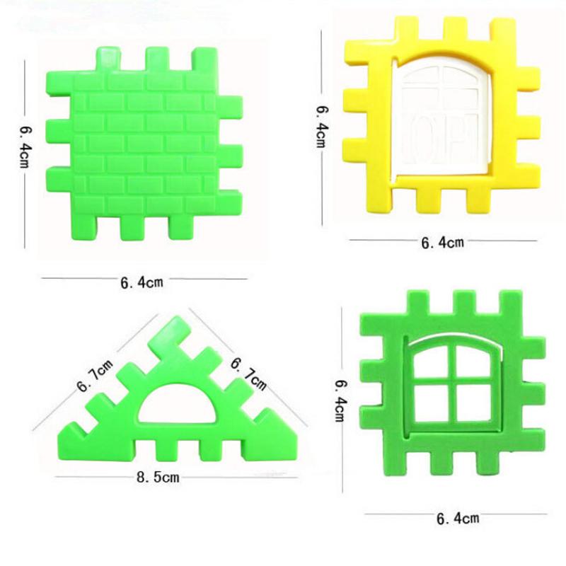 24pcs/lot Baby Paradise House Spelling Puzzle Plastic Blocks City DIY Creative Model Figures Educational Kids Toys