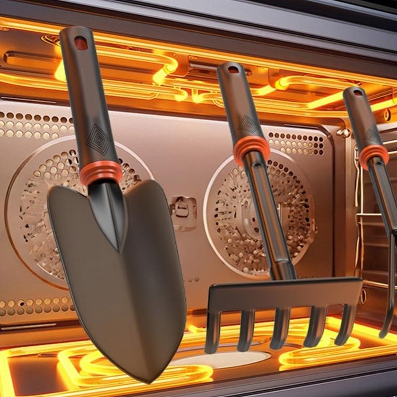Carbon Steel Digging Tool Set Nonslip Rubber Coated Handles Suitable For Transplanting Flowers And Vegetables