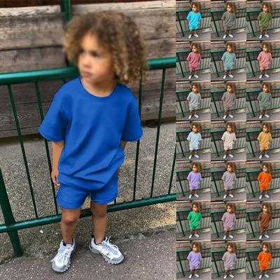 Kid Patriotic Outfit - Short Sleeve & Shorts 2-Piece Set For Boy And Girl