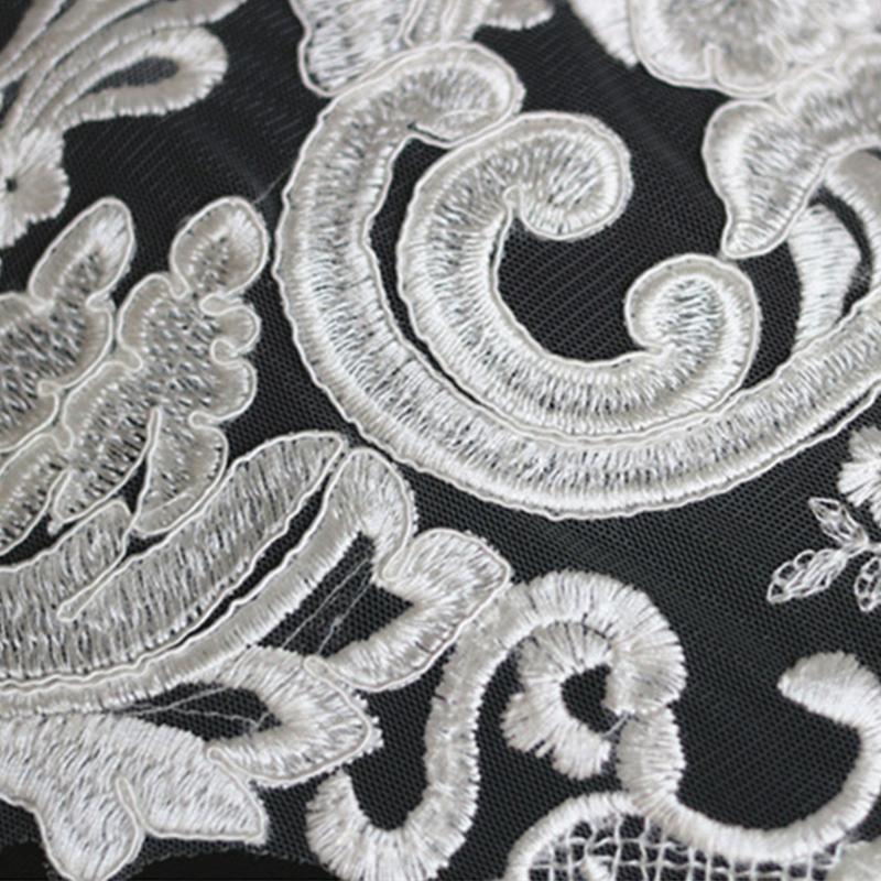 1Pc Applique Wedding Dresses Rayon Fabric Stickers Diy Handmade Lace Flower Accessories Fabric Stickers Bedding