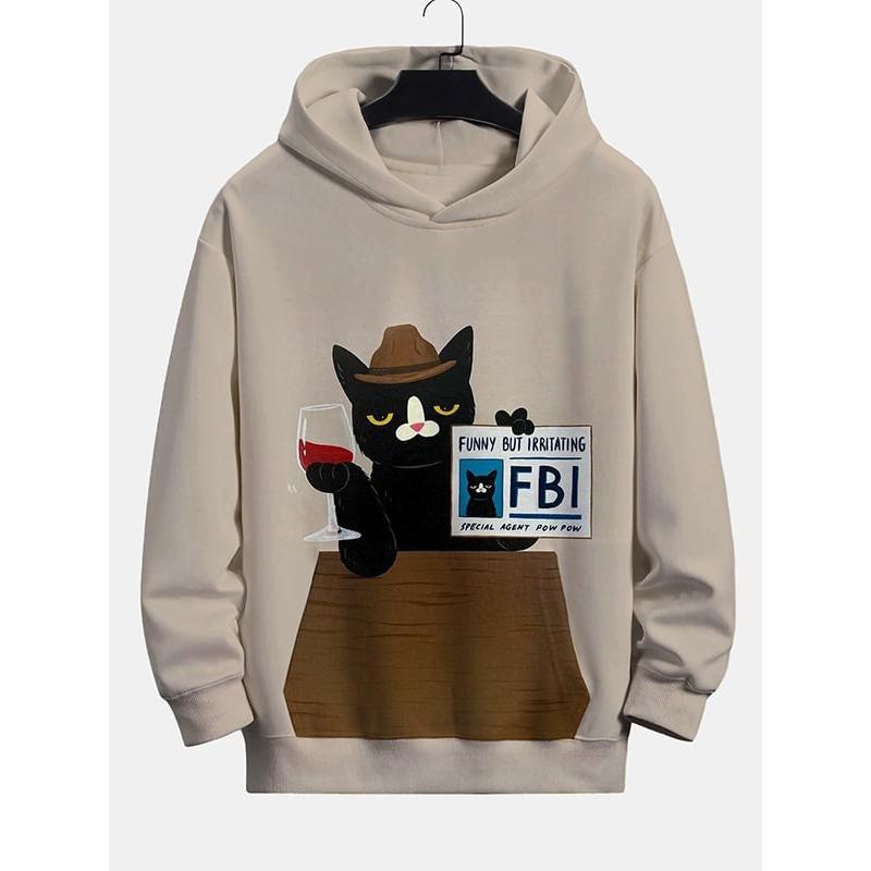 Toamna și iarna Animal Art Men's Hanorac Stil japonez Harajuku Fashion Casual Sport Hanorac Model Toamna și iarna