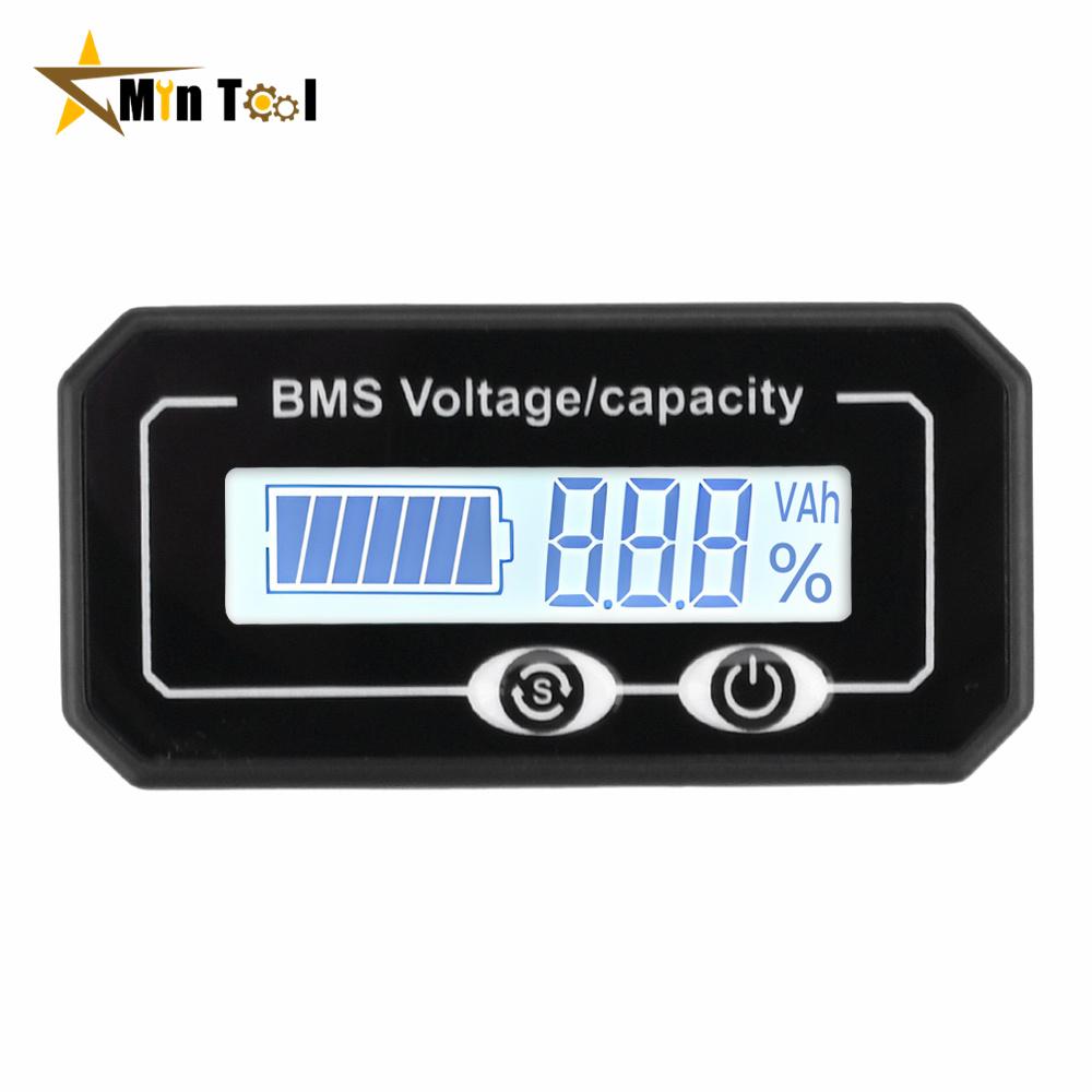 DC 8~99,9V Lithium li-ion lifepo4 Blei-Säure Batterie Kapazitätsmonitor Füllstand Voltmeter Prozentanzeige für Auto Werkzeugzubehör
