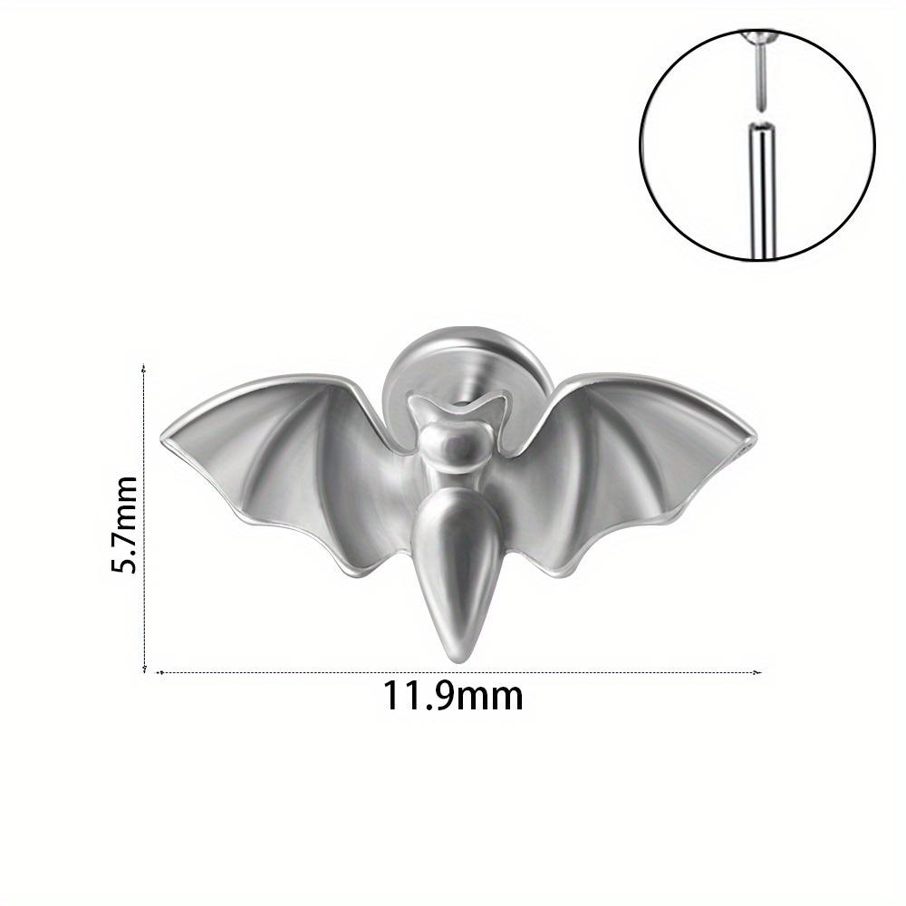 

1 шт., серьги-гвоздики из нержавеющей стали с цирконием, серьги-гвоздики в виде змеи, летучей мыши, пчелы, паука, серьги-гвоздики без резьбы, серьги-гвоздики с ушной костью, серьги-гвоздики 0.8x8mm