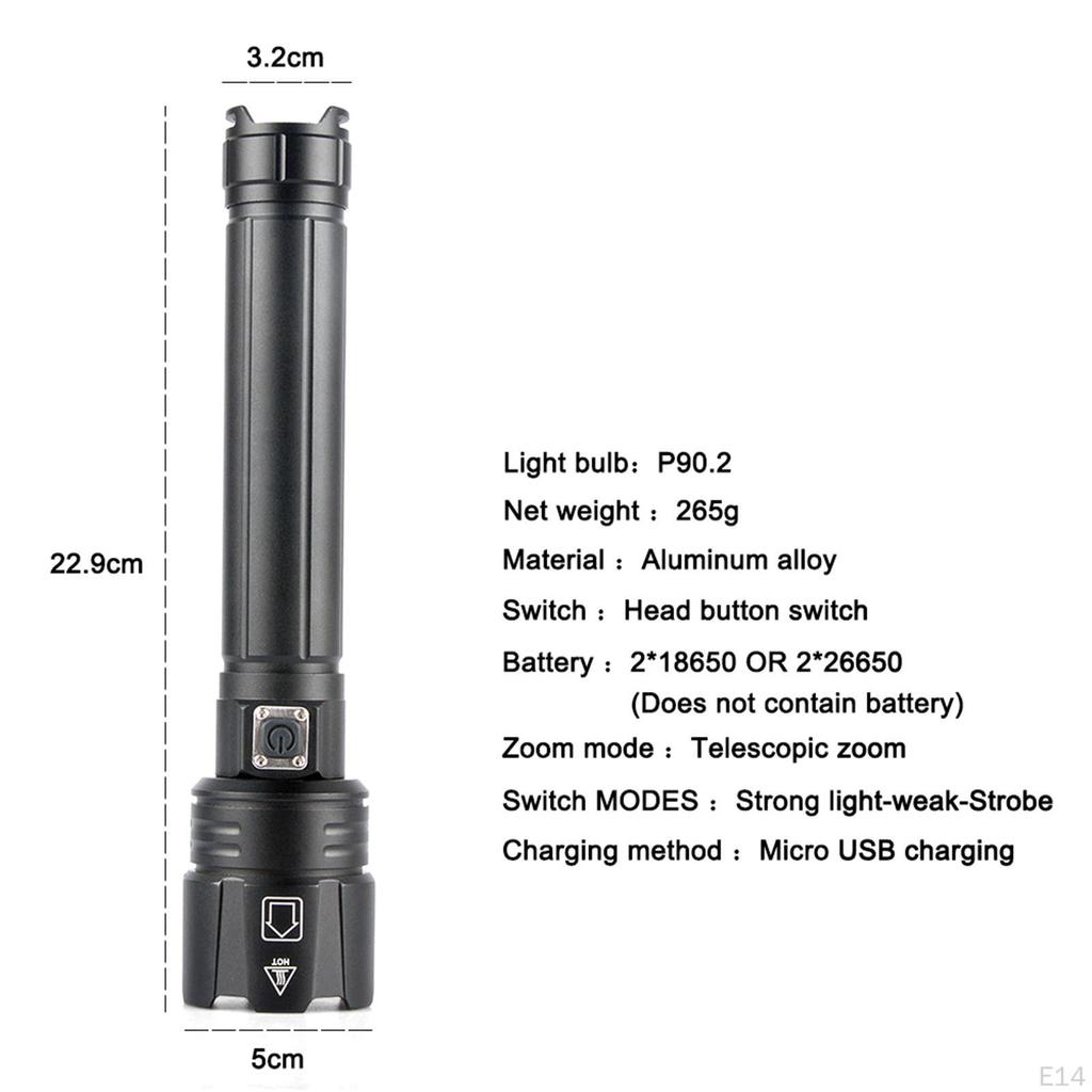 Flashlight, Handheld LED Flashlight with 3 Modes, Water Resistant, for , Hiking, Home, Outdoor