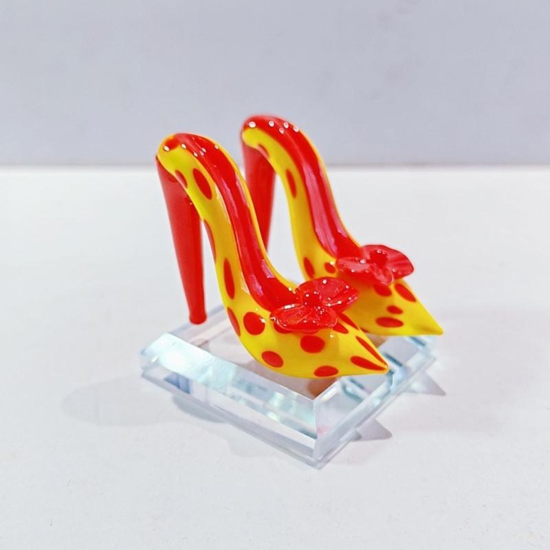 Glass Figurines Glass High Heel Figurines Centerpiece Sculpture Collectibles Sculpture Statue Home Decorations Gift