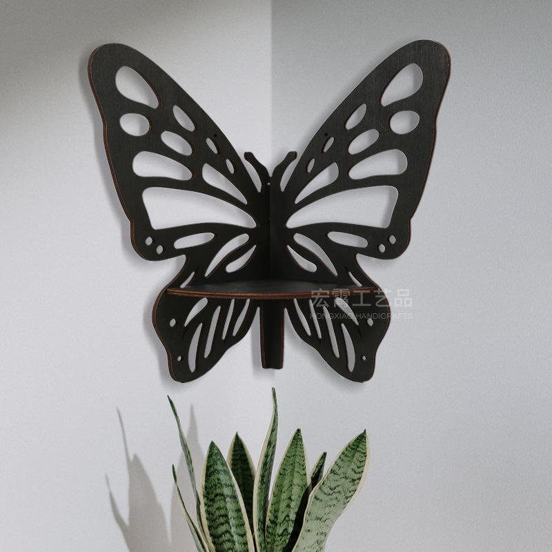 Luna Moth Lampe Kristall Regal Öl Lagerung Rack Schmetterling Holz Wand Display Dekor Wand Halterung Wohnzimmer Home Organizer Regal