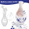 3D Puzzle Vase Blue and White Porcelain Design DIY Flower Vase Home Decoration 160 Pieces Puzzle Vases for Flower Arrangements