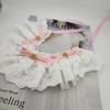 Korean Bowknot Lace Collar for Pets - Dog & Cat Scarf Accessory