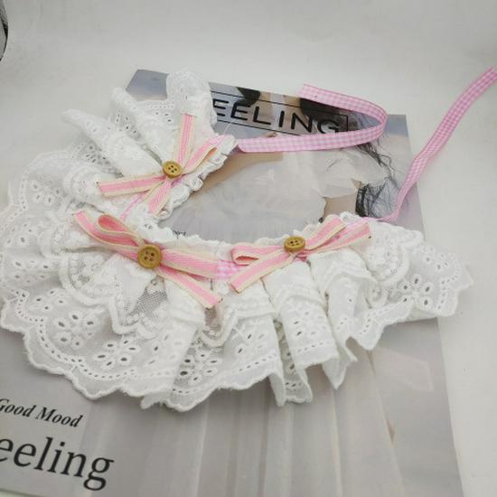 Korean Bowknot Lace Collar for Pets - Dog & Cat Scarf Accessory