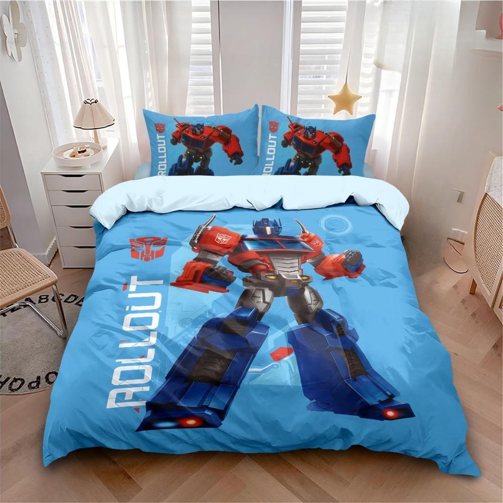 Transformers Duvet Cover pillowcase Bedding Bedroom Decoration Children Gift adult Single Double bed Large SizeZip Duvet Cover