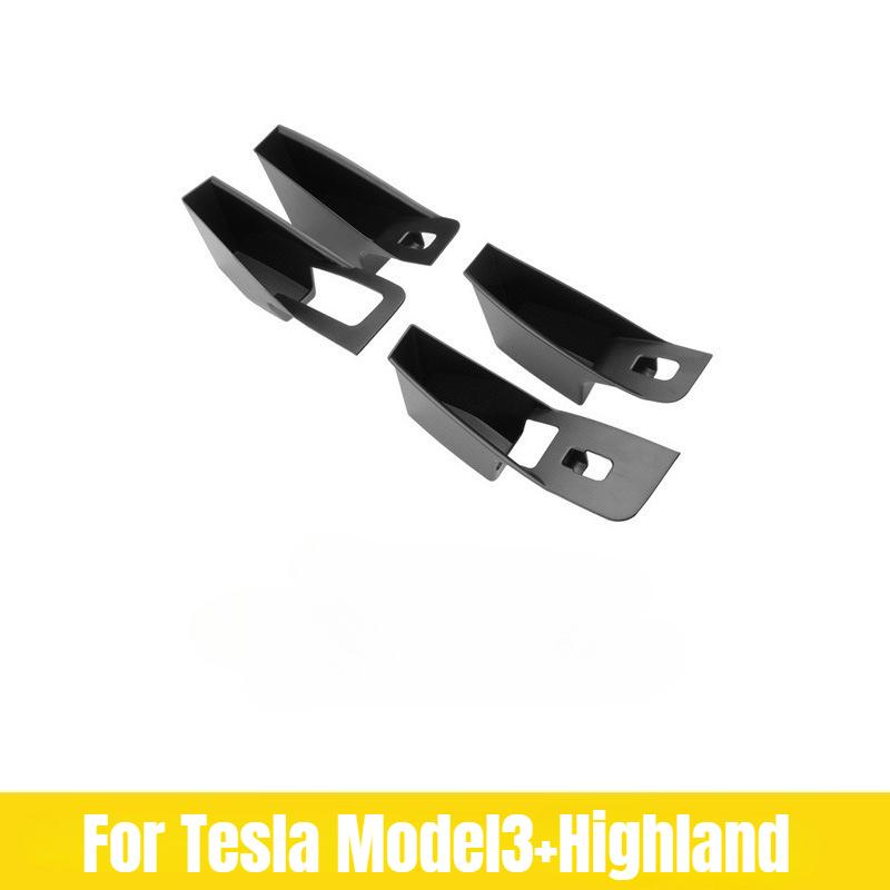 For Tesla Model Y Juniper 2025 Model 3+ Highland Car Door Handle Storage Box Inner Handle All-inclusive Organizer Container Tray