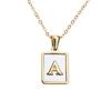 Letter Necklace Stainless Steel Square Card Pendant Necklace Multifuntional Chain Necklaces Suitable for Daily and Party