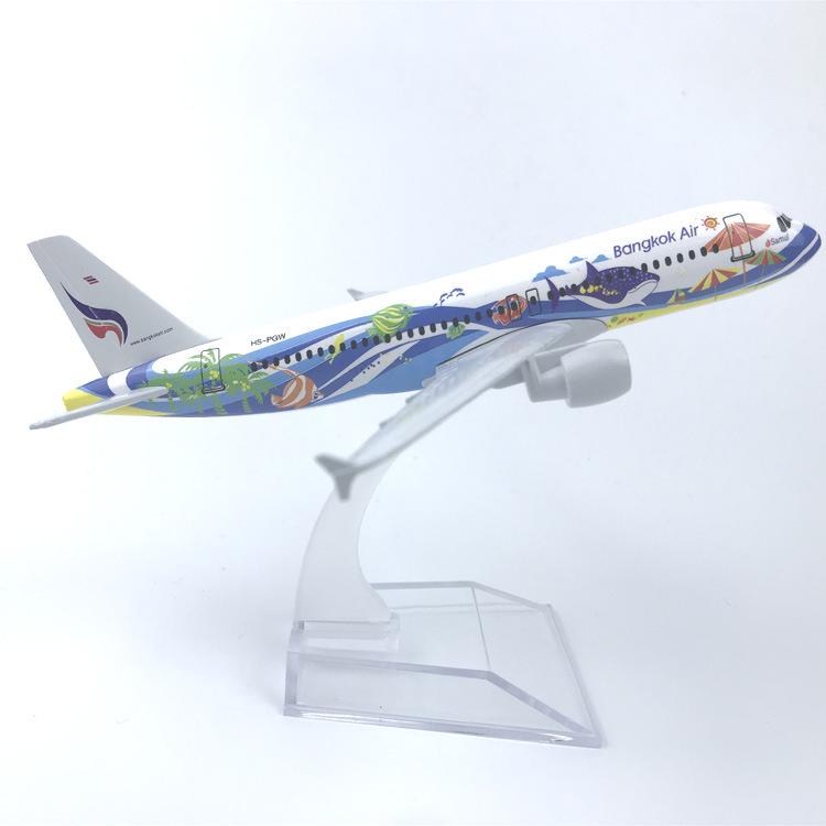 

16CM Alloy Airplane Model Bangkok Airways Airbus 320 Collectible With Landing Gear Children s Toy Gift Hobby