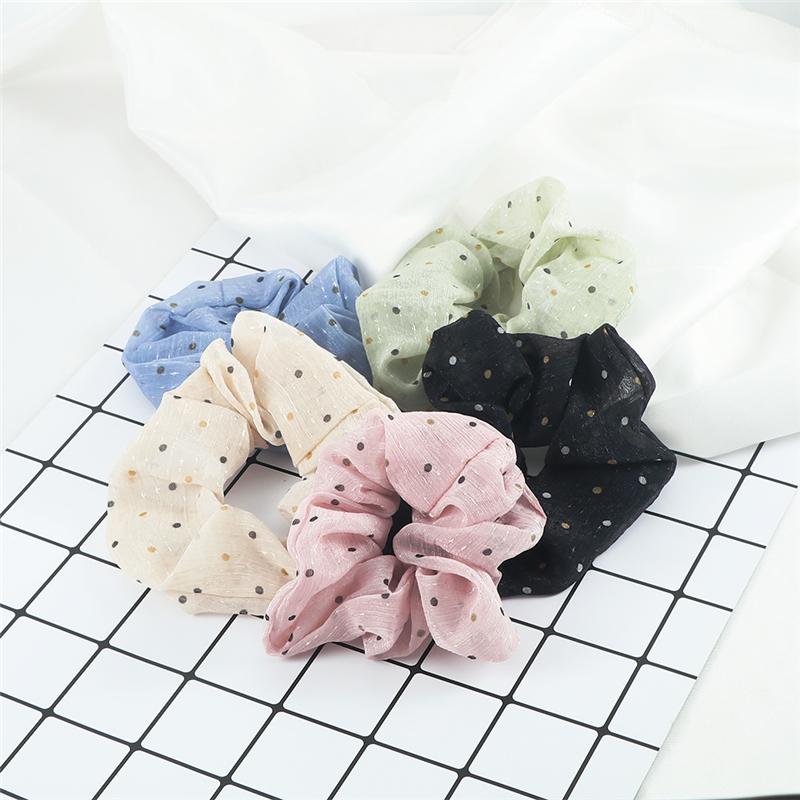 60 Styles Women Girls Satin Scrunchie Candy Color Hair Ties Rope Elastic Fashion Hair Bands Vintage Simple Hair Accessories Gift