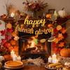 Happy Friendsgiving Banner Thanksgiving Party Decorations Glitter Friends Giving Garland Plastic Pre Strung Streamers Turkey Pumpkin Fall Leaves Sign