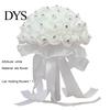 Bouquet Exquisite Flower Soft Ribbon Faux Silk Eye-catching Stylish Bright-colored Holding for Engagement Wedding