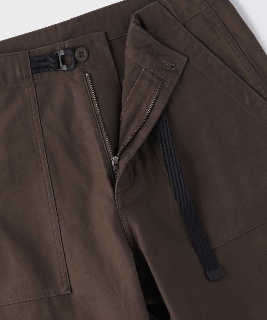 Musinsa Standard Back Satin Wide Belted Fatigue Pants [Brown]