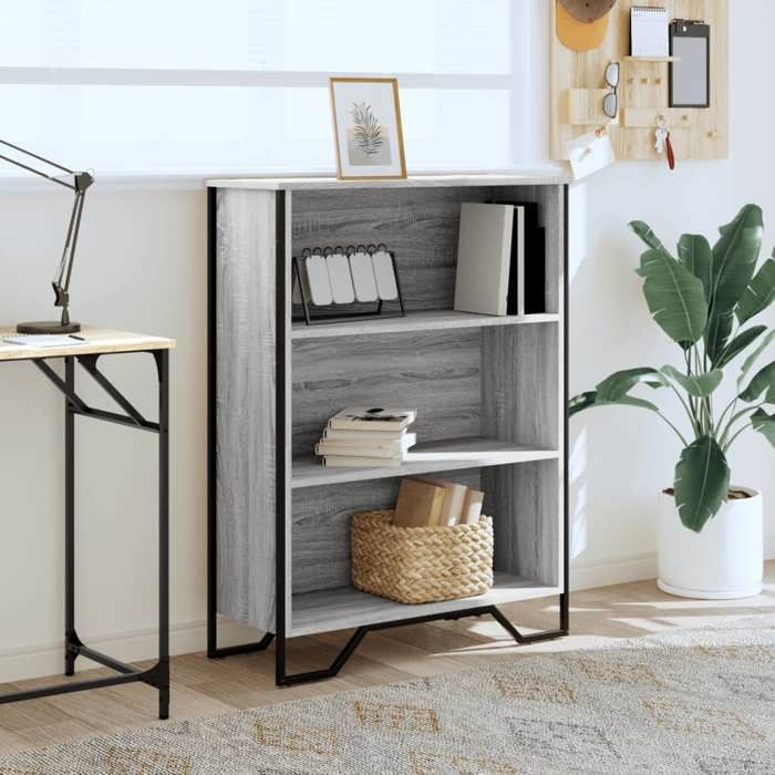 VidaXL Bookcase Sonoma Grey 80x31x106 Cm Engineered Wood, Shelf, Bookshelf, Storage Shelf, Cabinet 848627