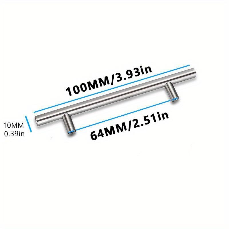 [Modern Cabinet Knob] Durable Black & Golden T Bar Modern Brushed Stainless Steel Cabinet Door Knob & Drawer Pulls | Easy To Install