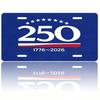 USA 250th Anniversary License Plate 1776-2026, 5.9x11.8in Aluminum Car Tag, Durable Front Mount, Gift & Garage Decor