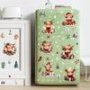 6Bögen/83 Stück Weihnachts-Wandaufkleber mit süßen Kuhglocken, Wanddekoration, selbstklebende Aufkleber, Kühlschrankmagnete, Raumdekoration