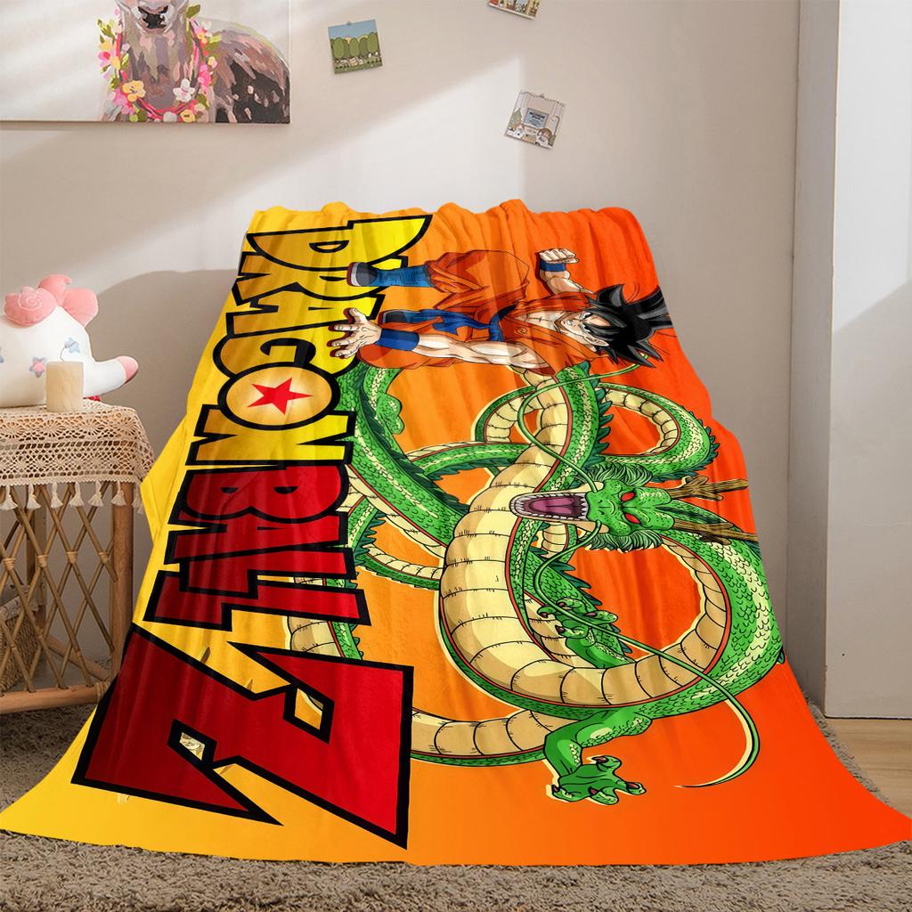 1pz Coperta in Flanella con Stampa DRAGON BALL, Alta qualità per Tutte le Stagioni, Arredamento per la Casa, Calore e Comfort, Perfetta per Regali di Natale