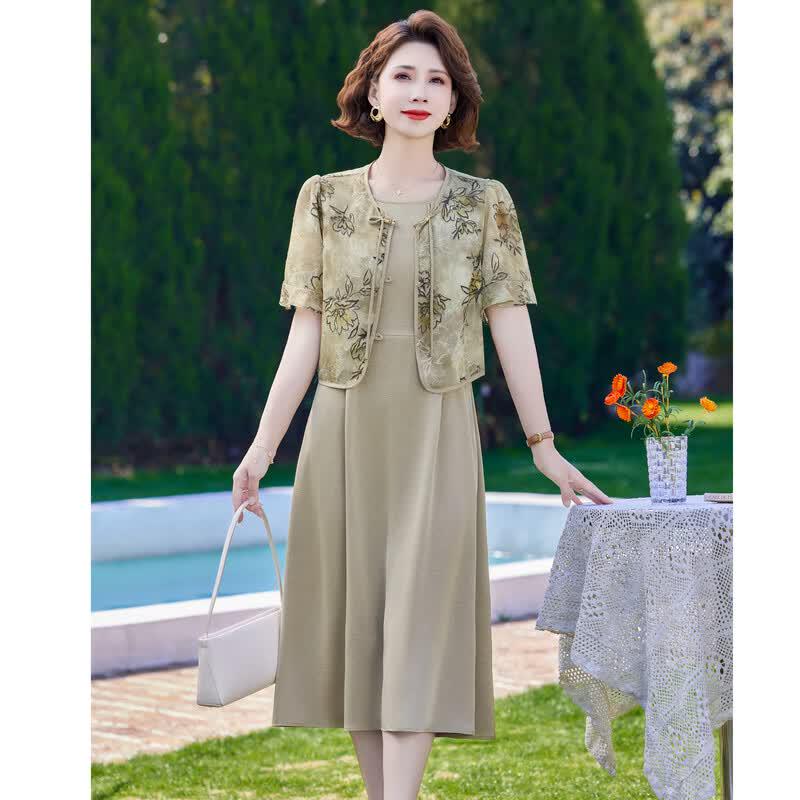 YUZHAOLIN Women's Elegant Short-Sleeve Chiffon Blouse