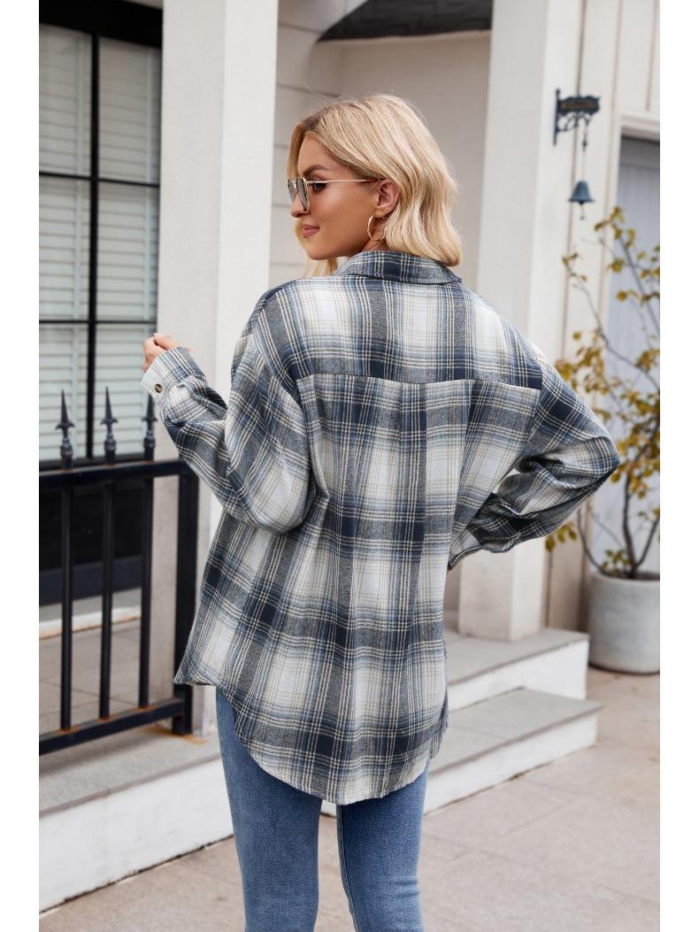 Женская клетчатая рубашка — фото 16