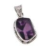 Natürlicher Wolken-Amethyst Edelstein 925 Massiv Sterling Silber Geschenk Anhänger 1.5" F8K24