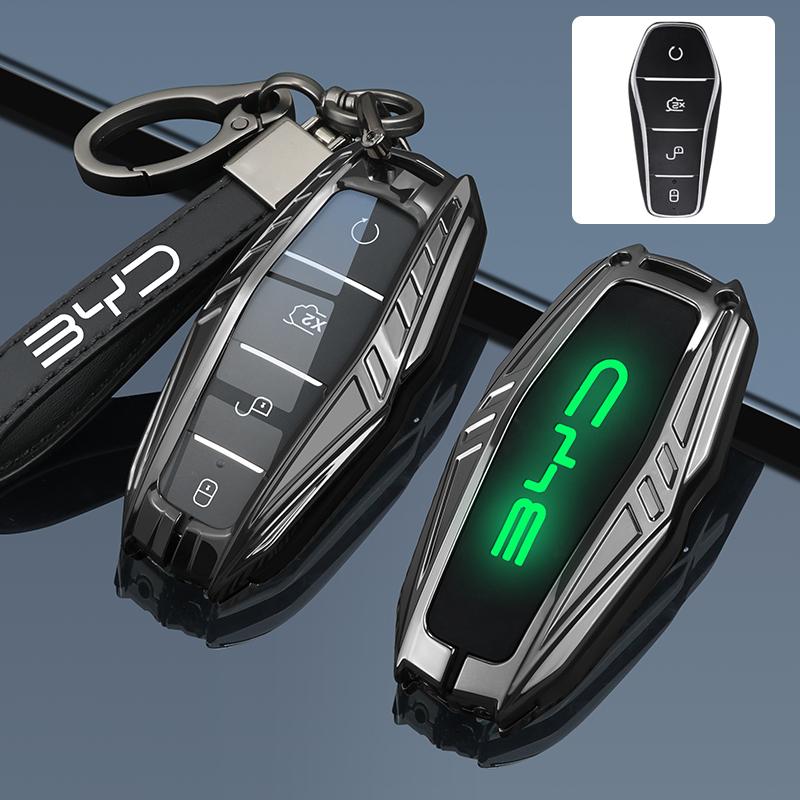 Car Zinc Alloy Key Case Holder Cover For BYD Atto3 Han EV Dolphin Durable Second Song Pro Tang Dm QIn PLUS MAX Yuan Car Styling
