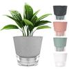 Self-Watering Flowerpot Plant Pot with Visual Reservoir Drainage Hole Self Watering Planter with Absorbent Rope for Indoor Outdoor Plants