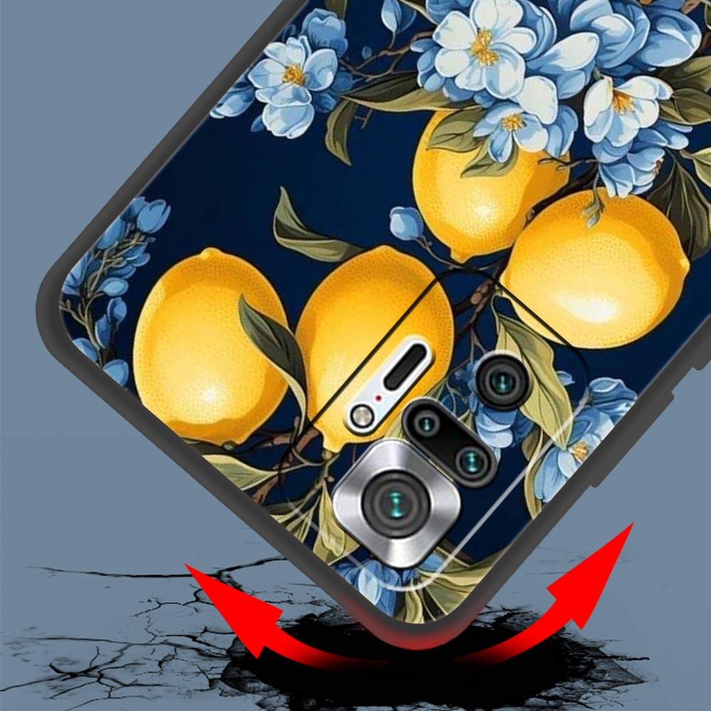 Summer Fresh Fruit Lemon Print Phone Case Cover for Redmi 14C 10C Note 15 14 13 12 10 11 K40 Pro Plus Shockproof Soft TPU Shell