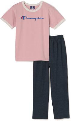 Zimmerbekleidung Kurzarm Lange Hose Baumwolle Kinder Rosa [Champion]