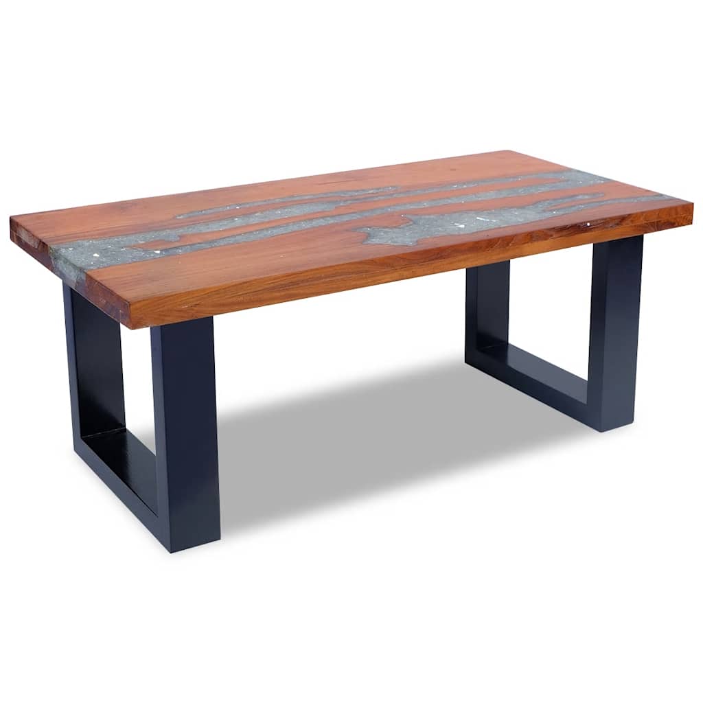 Teak Resin Coffee Table 100x50 cm
