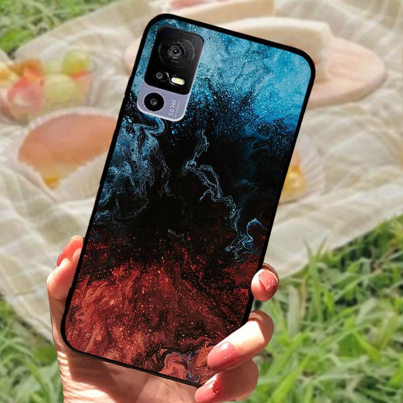 For TCL 40R Case TPU Soft Silicone Marble Phone Cover Case for TCL 405 406 408 403 TCL40R Shockproof Funda Love T771K Bumper