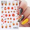 Nail Art Stickers Autumn Maple Leaf Sunflower Flower Elk Adhesive Nail Stickers
