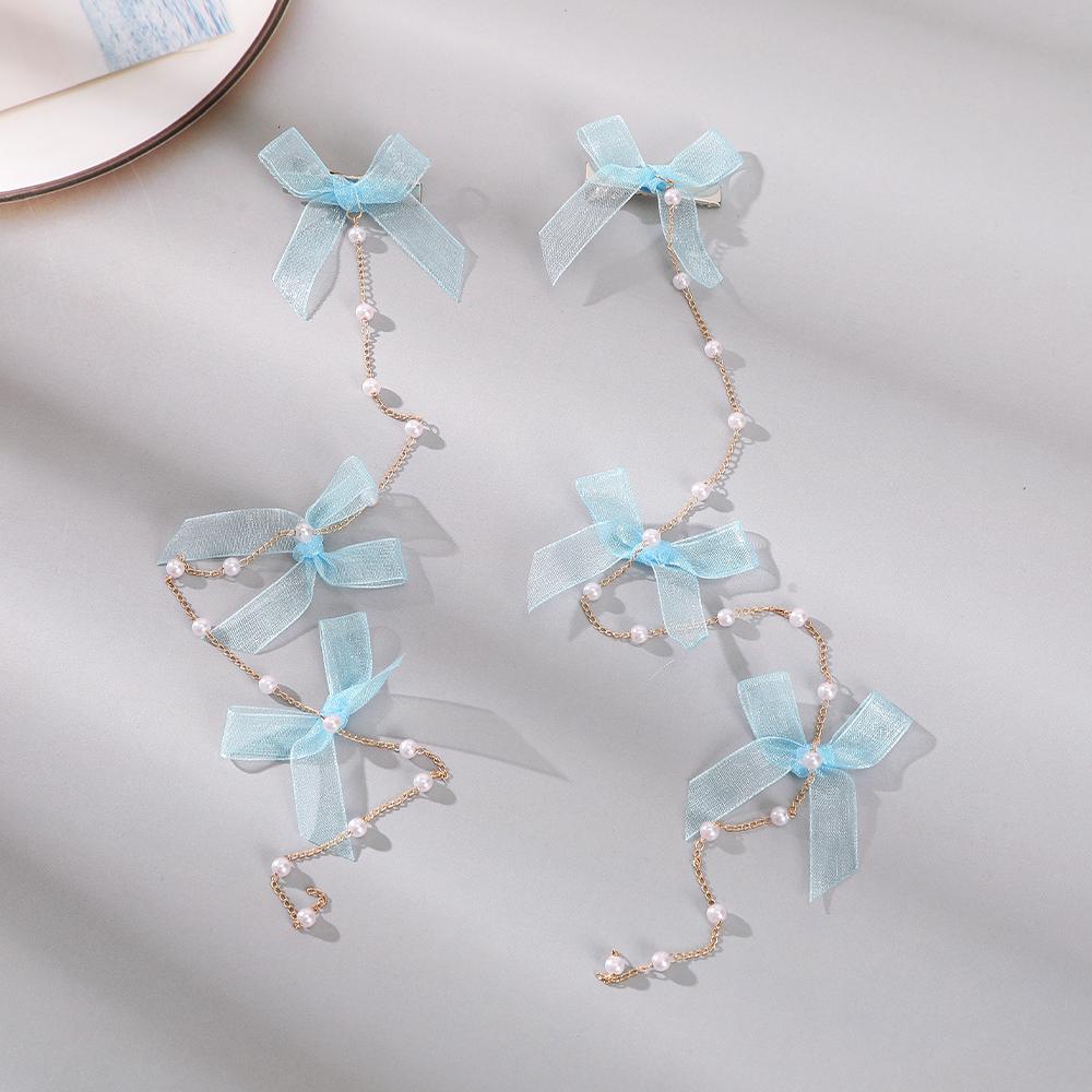 

Bow Cute Hairpin Pink Blue Fashion Hair Clips Word Clip For Girls Sweet Travel Styling Tools Hair Accessories Korean Headwear