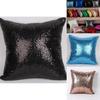 Chameleon Fabric Sequin Pillowcase With Solid Color For Living Room Decor