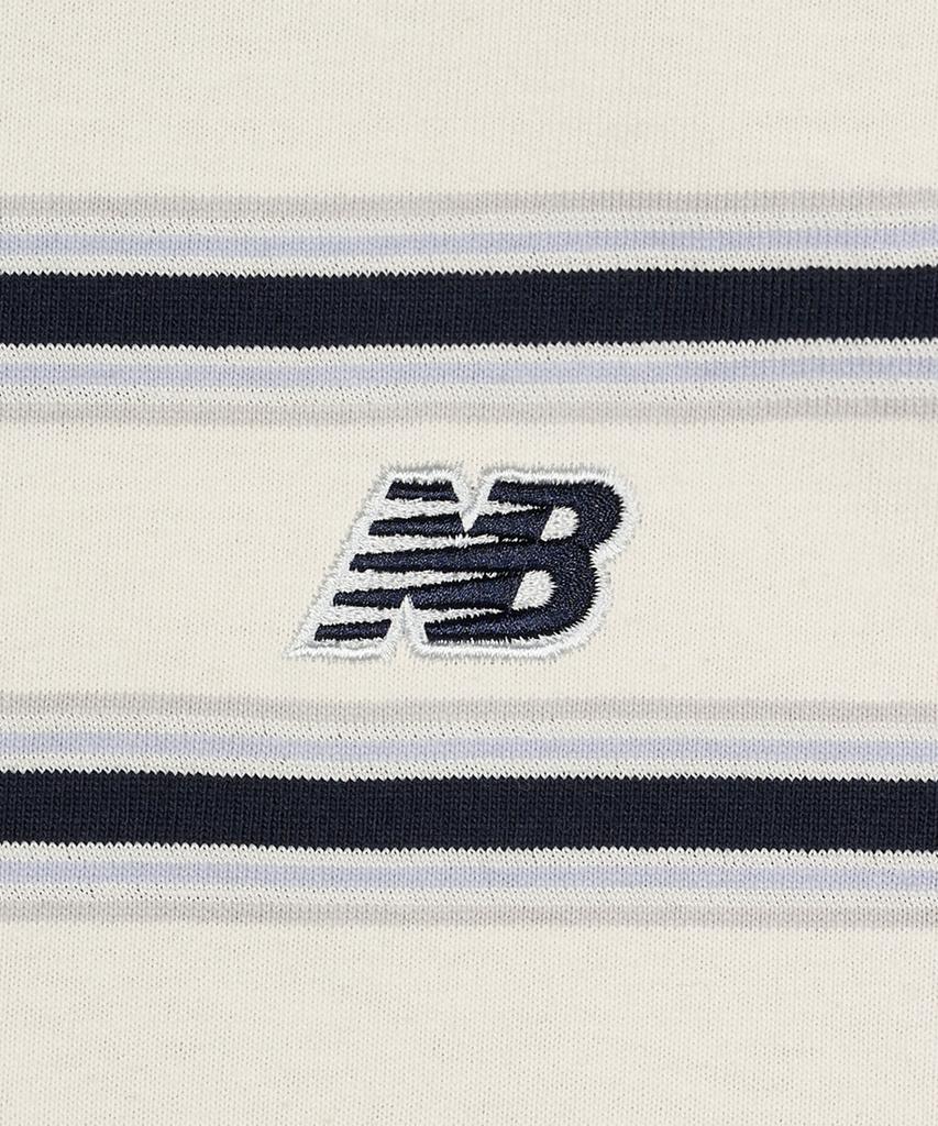 Nyuballanseu Nbneg31583 / Uni Track Club Striped Short Sleeve Tee (Cream)