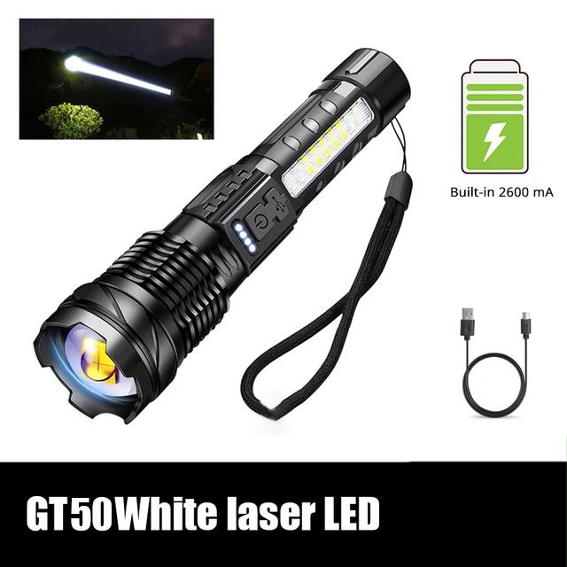 Powerful XHP70 LED Flashlight Waterproof 18650 Torch With Side Light 7 Modes Camping Fishing Lantern USB Rechargeable Zoom Lamp
