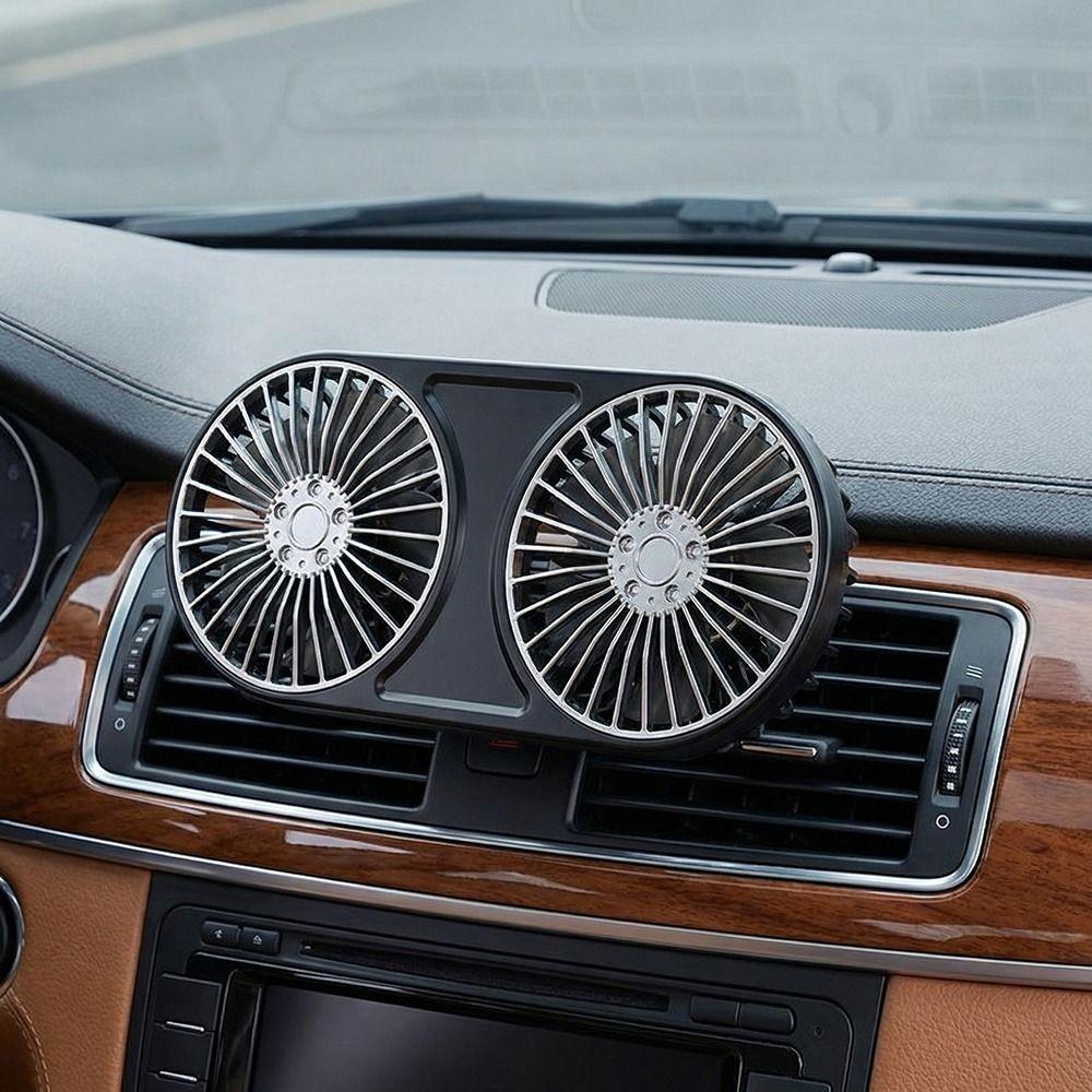 360° Rotating Mini Fan Low Noise Auto Electric Fan Mute Auto Ventilation Fan  Dashboard