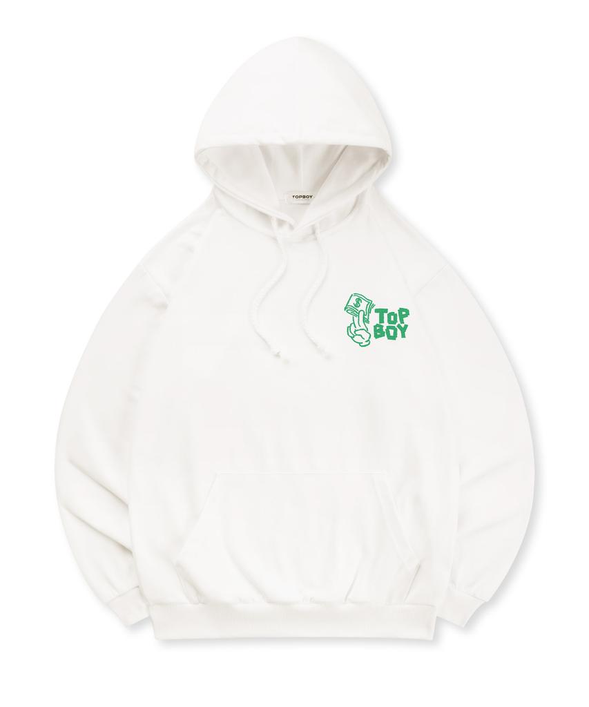 [Non-Fleece Or Fleece-Lined] Dirty Cash Print Hooded Sweatshirt (Type B)