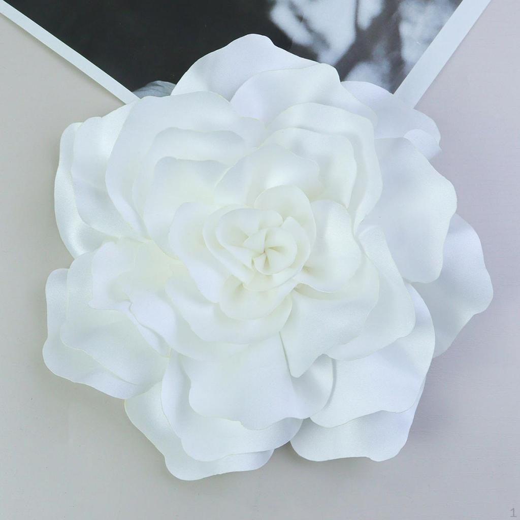 Flower Brooch Pin Boutonniere Classic Diameter 20cm with Clip Decorative Corsage Lapel for