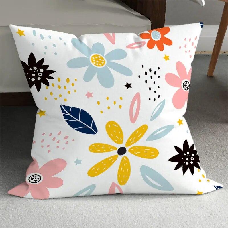 Spring Beautiful Pillowcase Abstract Floral  Living Room  Bed Sofa