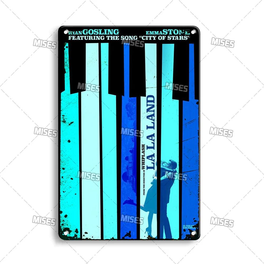 MISES LA LA LAND Classic Movie Metal Poster Cafe Home Kitchen Wall Decor Sign Decorative Plate Metal Plaque Retro Metal Tin Sign